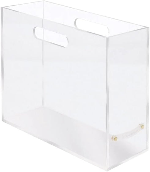 RUSSELL+HAZEL Acrylic File Box Slim, Clear, 4.5” x 12.25” x 10”