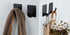 Taozun Adhesive Hooks 8 Packs, Black Wall Hooks for Hanging Coat/Towel in Bathroom