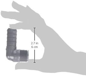 Lifegard Aquatics ARP270479 Elbow Male Pipe Thread X Barb for 3/4-Inch Aquarium