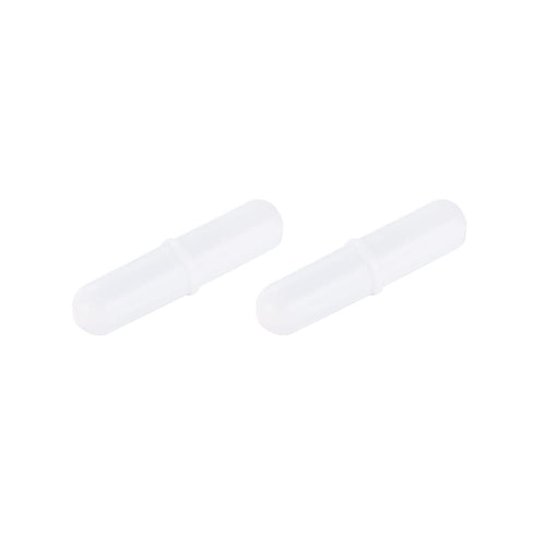 MECCANIXITY 2Pcs Magnetic Stirrer Mixer Stir Bar Rod 40mm(1.57") x9mm with PTFE Coating Magnet White for Laboratory