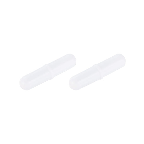MECCANIXITY 2Pcs Magnetic Stirrer Mixer Stir Bar Rod 40mm(1.57") x9mm with PTFE Coating Magnet White for Laboratory
