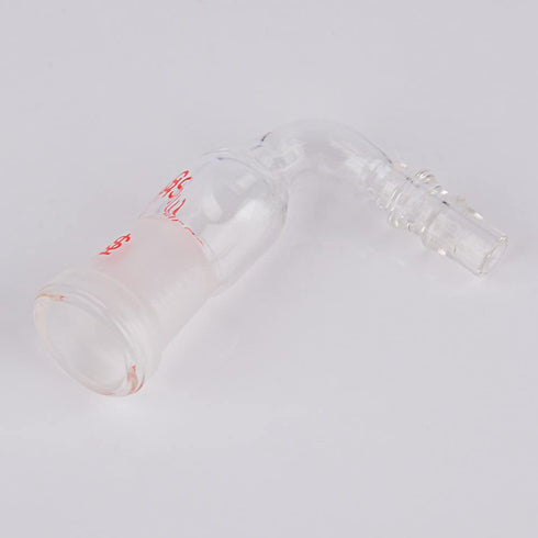 stonylab Borosilicate Glass 90 Degree Vacuum/Inert Gas Adapter, 14/20 Outer Joint for Laboratory Supply