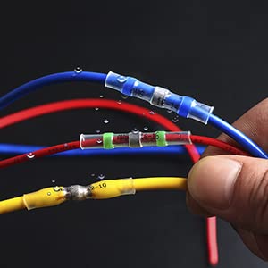 Heat Shrink Butt Connectors, Marine Grade Solder Seal Wire Connectors Kit, Waterproof Insulated (140PCS)