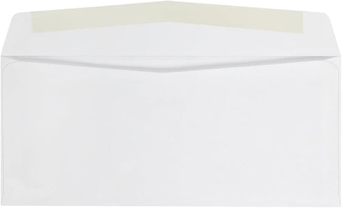 Quality Park #10 Envelopes, Letter Size White Mailing Envelopes, 500/Box, 4-1/8x9-1/2 Inch, Gummed Closure