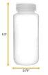 EISCO Reagent Bottle, 500ml Wide Mouth with Screw Cap, Polypropylene, Translucent