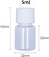 10PCS 5ml Plastic Bottles Lab Cylindrical Chemical Reagent Bottle Lab Wide Mouth Small Plastic Water Bottles Reagent Bottle Liquid Bottle Solid Powder Bottle for Food Store White by Duehut