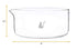 EISCO Crystallizing Dish, 3500ml Flat Bottom with Spout, Borosilicate 3.3 Glass for Laboratory and Kitchen Use