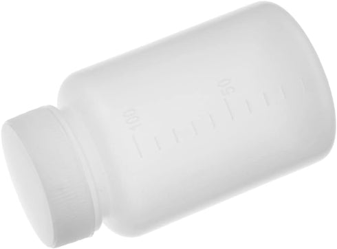 Bettomshin 1Pcs 100ml PE Plastic (Food Grade) Bottle, Wide Mouth Lab Reagent Bottle