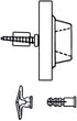 QCAA Heavy Solid Metal Wall Mount Concave Door Stop - 2-1/2" Diameter, ORB Oil Rubbed Bronze