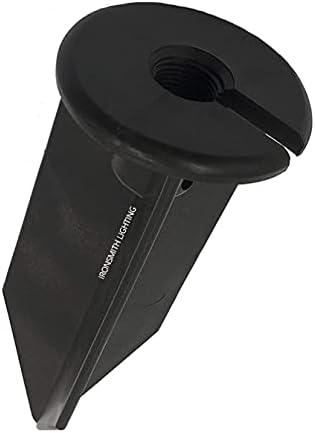 8" Outdoor Light Stake in Black Finish - Support Light Fixture Spikes,
