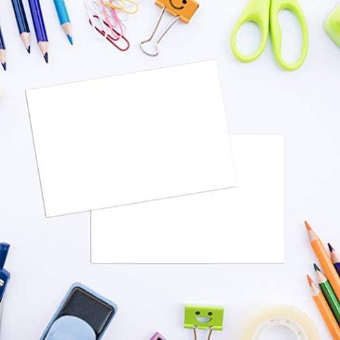Home Advantage 4x6 Blank Index Cards - 50 Pack Heavy Duty Bleed Proof Notecards & Flashcards