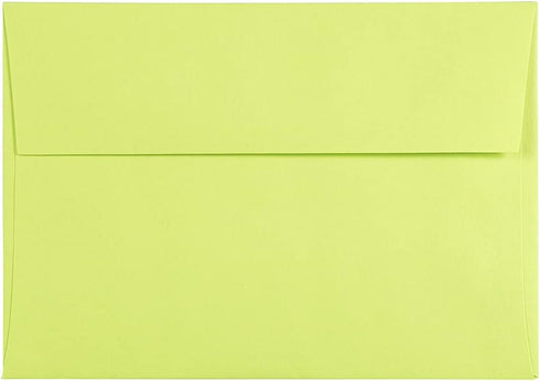 JAM PAPER 4Bar A1 Colored Invitation Envelopes - 3 5/8 x 5 1/8 - Ultra Lime Green - 50 Pack