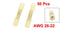 uxcell 50 Pcs BHT0.5 Heat Shrink Electrical Waterproof Solder Wire Terminals, AWG 26-22 Yellow