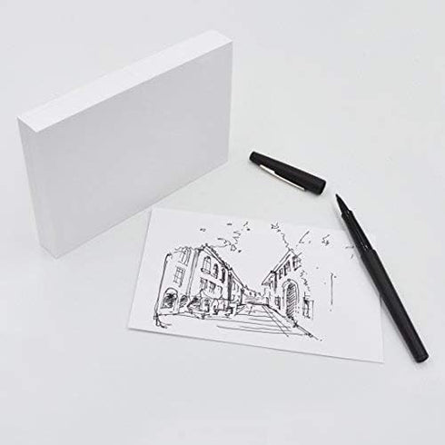 Home Advantage 4x6 Blank Index Cards - 50 Pack Heavy Duty Bleed Proof Notecards & Flashcards