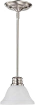 60/365 Nuvo Lighting Traditional One Light Mini Pendant from Empire Collection in Pwt, Nckl, B/S, Slvr. Finish