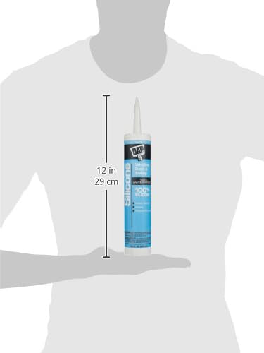DAP White Silicone Rubber Sealant, 10.1 Oz