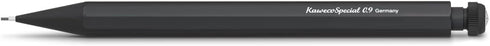 Kaweco SPECIAL Mechanical Pencil, Black, 0.9 mm, Premium Aluminium, 14 cm, Refillable with Eraser