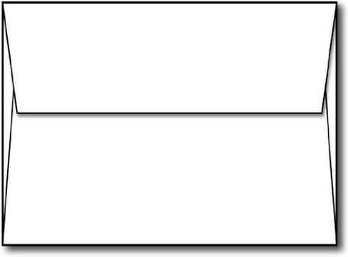White A7 Envelopes - 250 Count (5 1/4" x 7 1/4") for Invitations or Greeting Cards