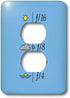 3dRose lsp_37763_6 2 Daylight Exposure Guide and Light Metering Aperture Table On Light Blue Background Plug Outlet