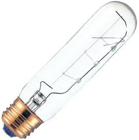 Bulbrite 15T10C 15-Watt Incandescent T10 Tubular Light, Clear - 2 Pack