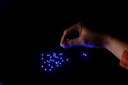 Taidacent 24V Long Distance Wireless LEDs and Coil, 270mm, 10PCS Blue LEDs (Without Inductive Coil)