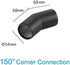 Generic 59" (150cm) Motion Sensor LED Handrail for Indoor Stairs, Sturdy Matte Black Safety Railing, Left Side