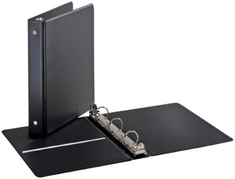 Tops Cardinal Mini Round Ring Binder, 1-Inch, 8-1/2-Inch x 5-1/2-Inch, Black