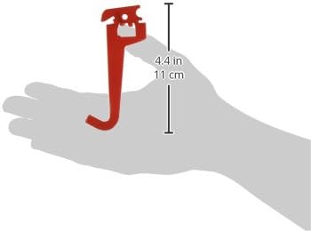 Wall Control Slotted Metal Pegboard Hooks Pack - 3-1/2in Reach Curved Tip Hook - Red for Pegboard and Tool Board