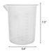 2000mL Premium Polypropylene Plastic Beaker, 50ml Graduations, Autoclavable