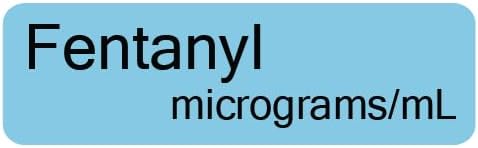 Fentanyl Anesthetic Syringe Labels - Box of 800 Labels with Latex-free Adhesive on a Roll (1” core)