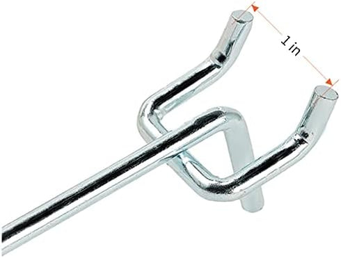 Pegboard Hooks Large Diameter 50-Pack 4 Inch Heavy Duty Galvanized for 1/4 inch Pegboard
