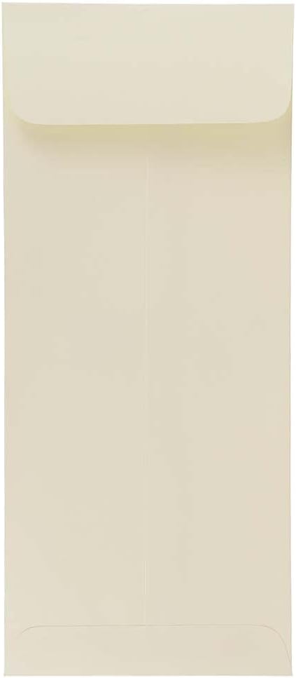 JAM PAPER #10 Policy Business Envelopes - Natural White Wove, 4 1/8 x 9 1/2, 50/Pack