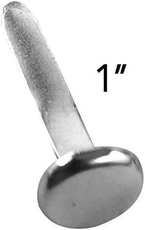 Large Silver Nickel Plated Paper Fasteners - Clipco 1-Inch (100-Pack)