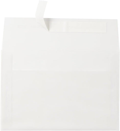 LUXPaper A8 Invitation Envelopes, 50 Qty, Clear Translucent, 5 1/2 x 8 1/8, Perfect for Invitations, Announcements