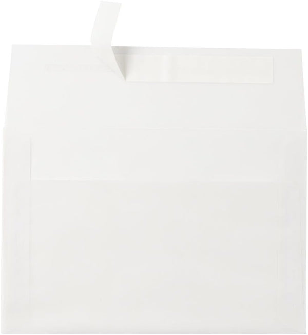 LUXPaper A8 Invitation Envelopes, 50 Qty, Clear Translucent, 5 1/2 x 8 1/8, Perfect for Invitations, Announcements