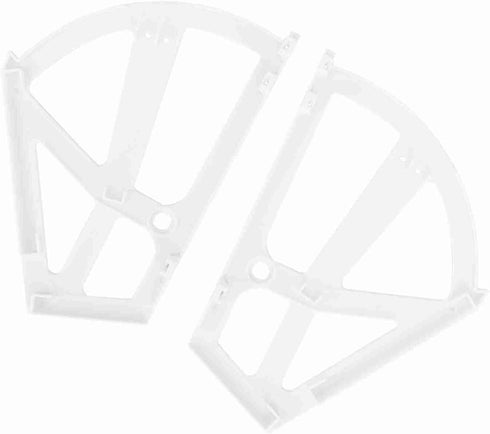 2-Layer White Shoe Cabinet Hinges - Replacement Flip Frames