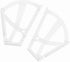 2-Layer White Shoe Cabinet Hinges - Replacement Flip Frames