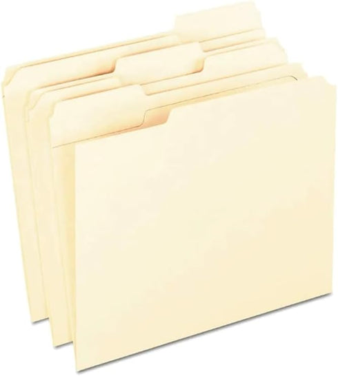 Letter Size Manila File Folder 1/3 Cut – 12PC