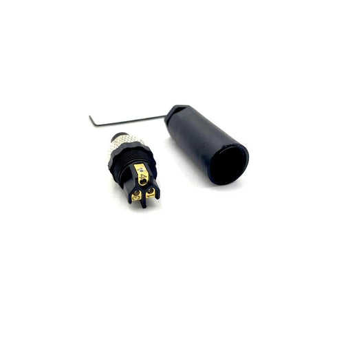 2Pcs M8 3 Pin Male Circular Connector, Field Assembly Wireable Sensor Adapter, IP67 Waterproof