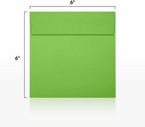 LUXPaper Square Invitation Envelopes | 80lb. Text | Limelight Green | 6" x 6" | 250 Qty