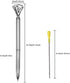 U Scinan 8 Pcs Metal Ballpoint Pen with Big Diamond/Crystal - Office Supplies Gift, Black Ink, Magnify Function, Silver