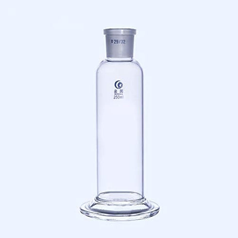 Lab Gas Washing Bottle Glass 500ML Vacuum Trap with Two Bend Tubes for Chemistry Lab Glassware Kit