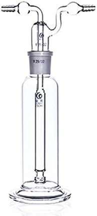 Lab Gas Washing Bottle Glass 500ML Vacuum Trap with Two Bend Tubes for Chemistry Lab Glassware Kit