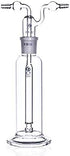 Lab Gas Washing Bottle Glass 500ML Vacuum Trap with Two Bend Tubes for Chemistry Lab Glassware Kit