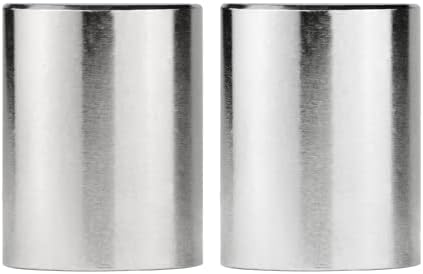 Lamp Finials 2-Pack (Silver Cylinder, 5/8" Tall), Secure Lampshade to Table/Floor Lamps,