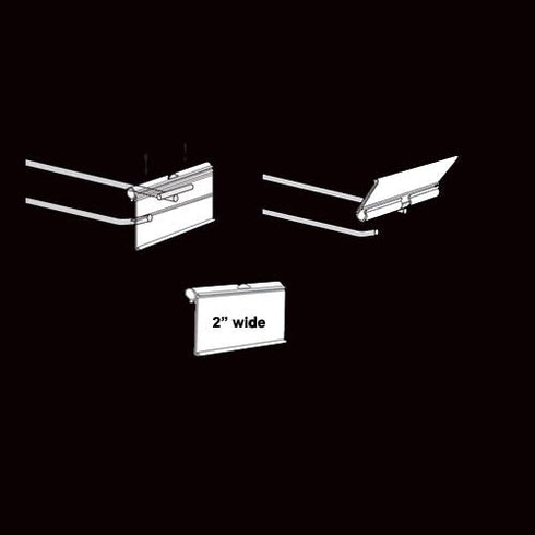 STORE FIXTURES DIRECT 2" 1.25" 50 Pack L X H Flip Scan Hook Label Holder - Hook Scanner Plates
