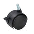 HOWDIA 2 Inch Nylon Plastic Replacement Caster Swivel Furniture Wheels with Brake (4 Pack)