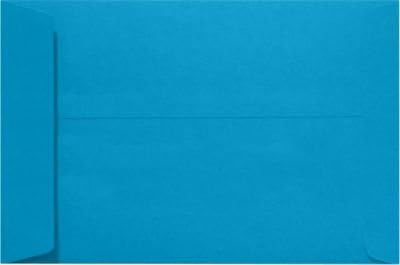 LUXPaper 6 x 9 Open End Envelopes | Peel & Press | Pool Blue | 80lb. Text | 50 Qty by LUXPaper