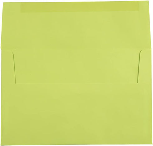 JAM PAPER A10 Colored Invitation Envelopes - 6 x 9 1/2 - Ultra Lime Green - 50/Pack by JAM Paper