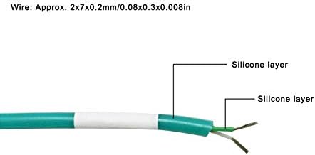 5x30mm K Type Green Thermocouple, Waterproof, Temperature Probes & Sensors Silicone Temperature Sensor with Soft Cable Green 5x30mm Stainless Steel Probe 0 to 200 Celsius(2M)